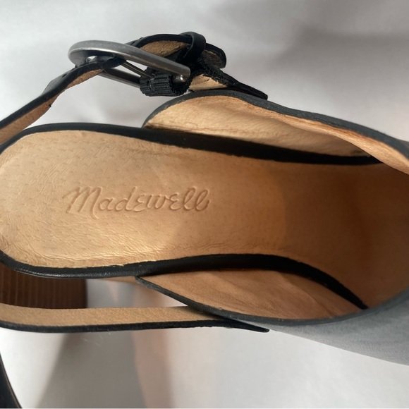 Madewell Riley Black Leather Convertible Sling Back Mules Size 10 - Picture 10 of 15
